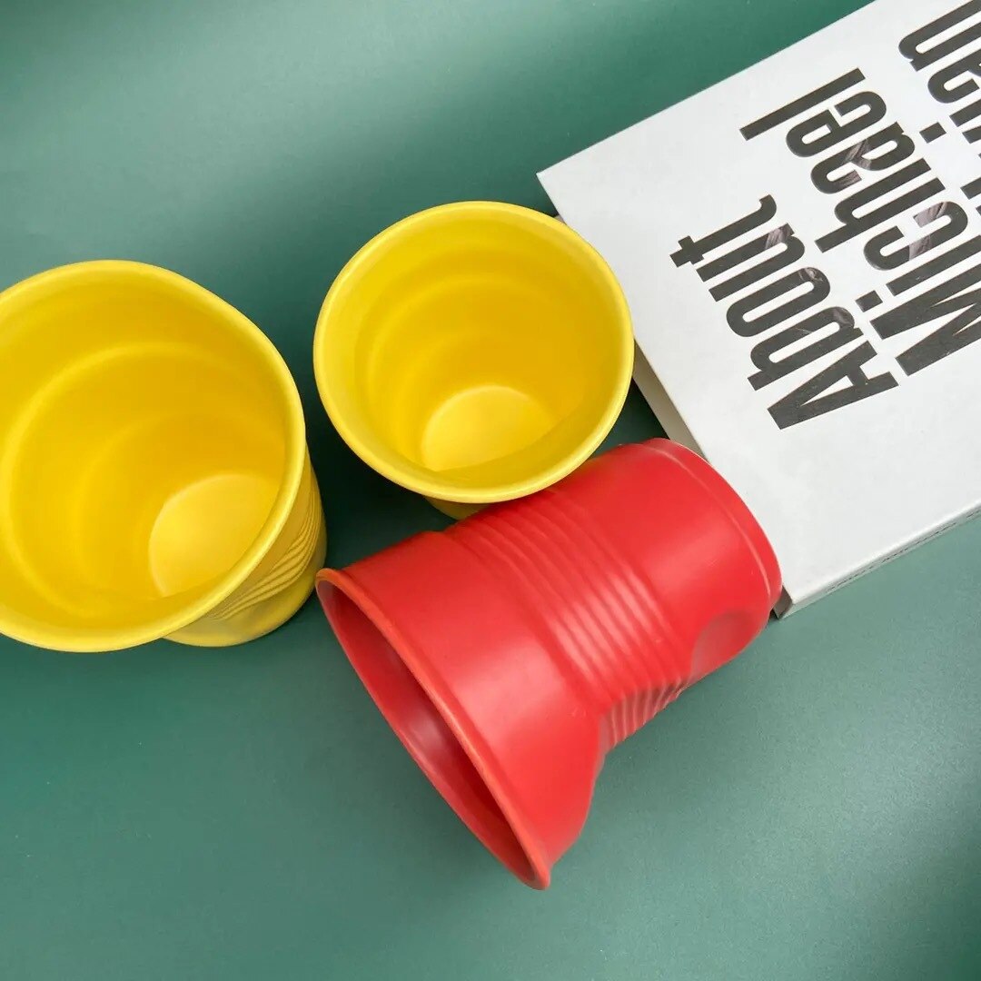 Irregular Ceramic Coffee Mug Hand-pinch Funny