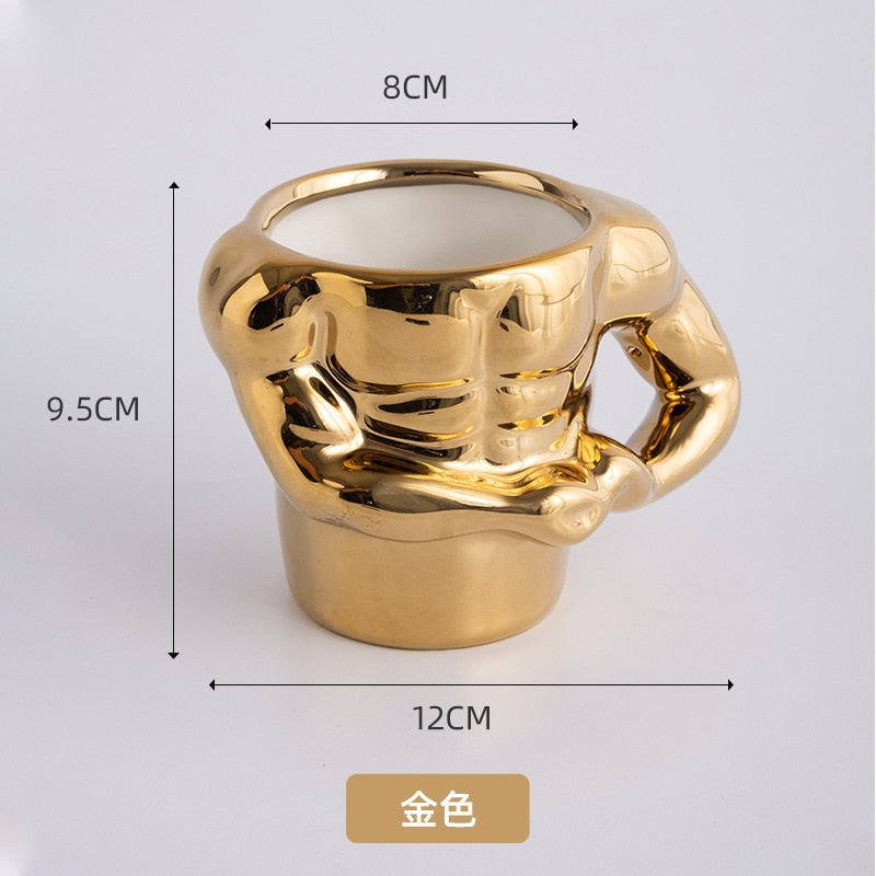 Personality Macho Man Muscle Ceramic Coffee Mug