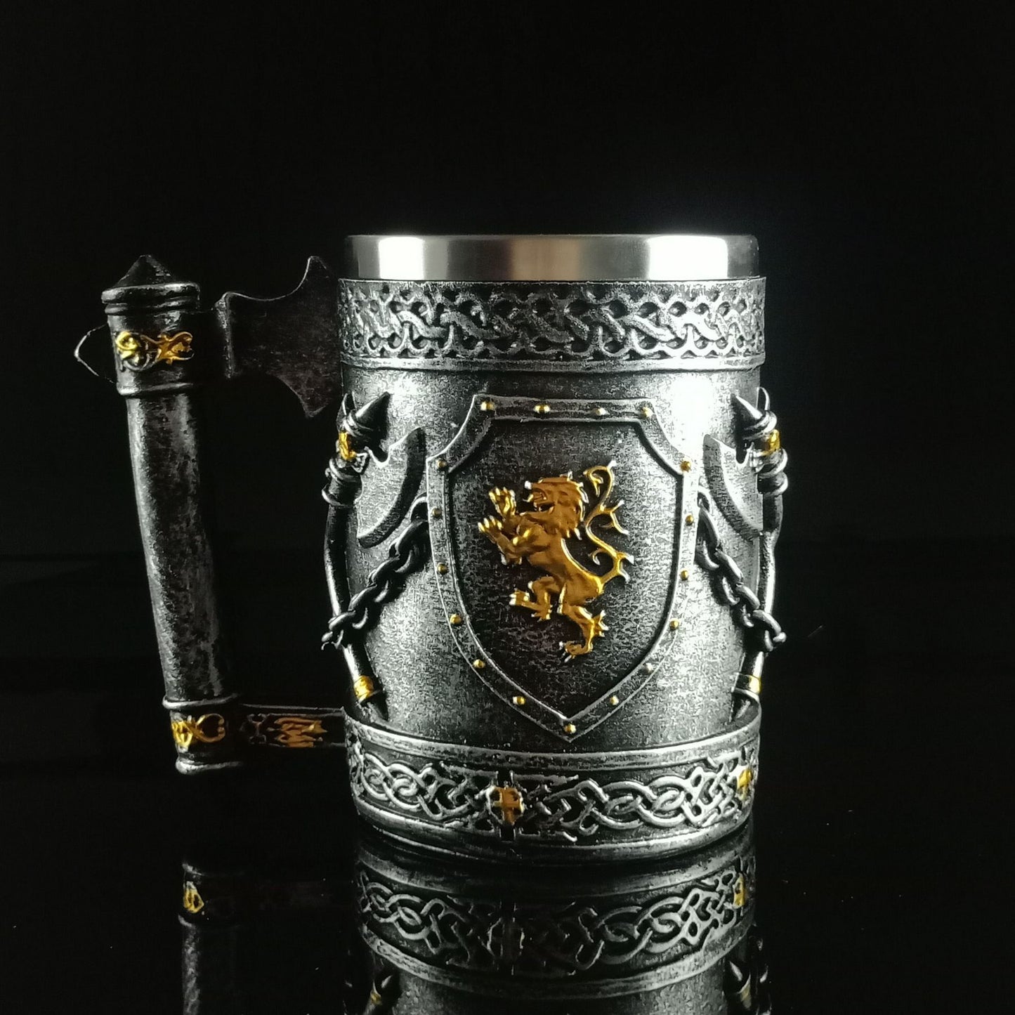 Retro Stainless Steel Resin Drinkware Coffee Mug
