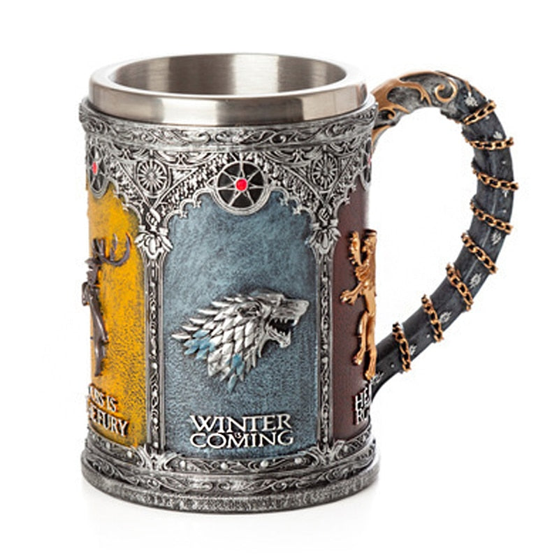 Retro Stainless Steel Resin Drinkware Coffee Mug