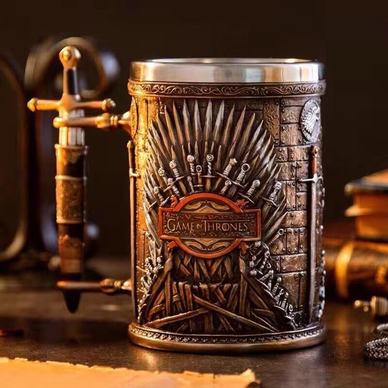 Retro Stainless Steel Resin Drinkware Coffee Mug