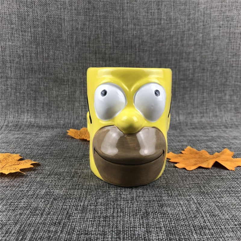 Yellow 3D Cartoon Ceramic Coffee Mug