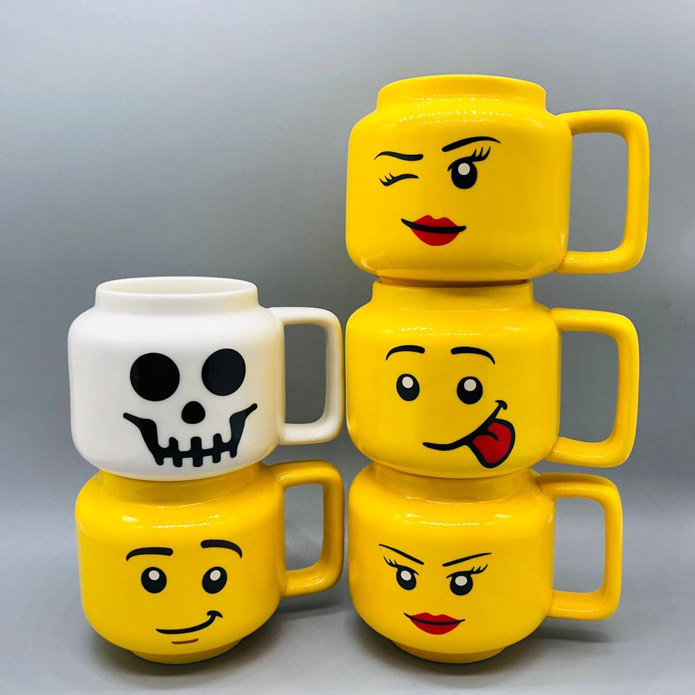 Cute Smiling Face Expression Ceramic Mug