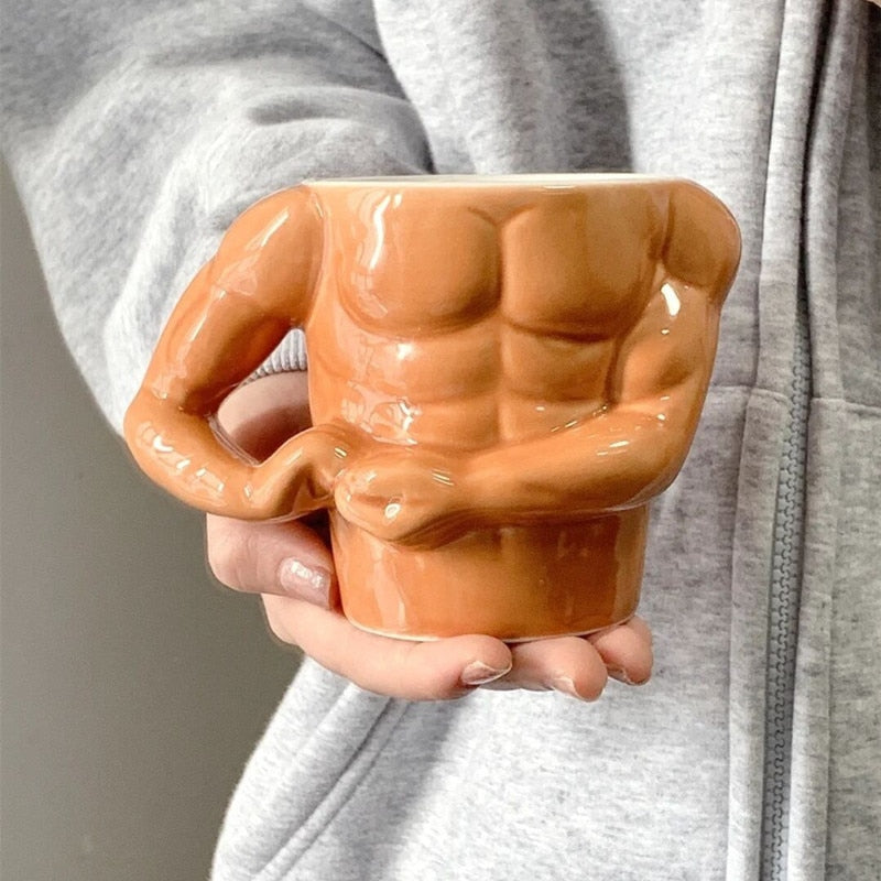 Creative Muscle Man Mug Ceramic Coffee Cup