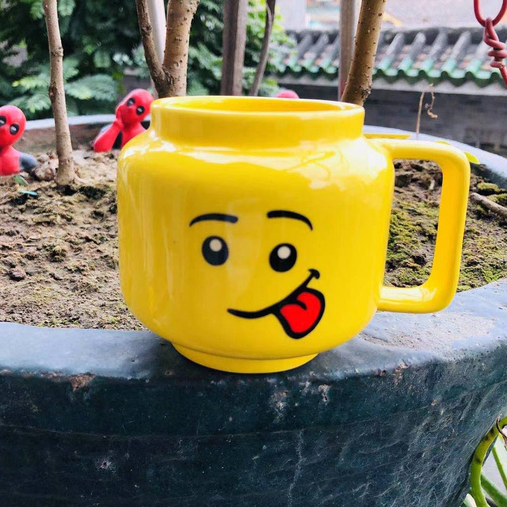 Cute Smiling Face Expression Ceramic Mug