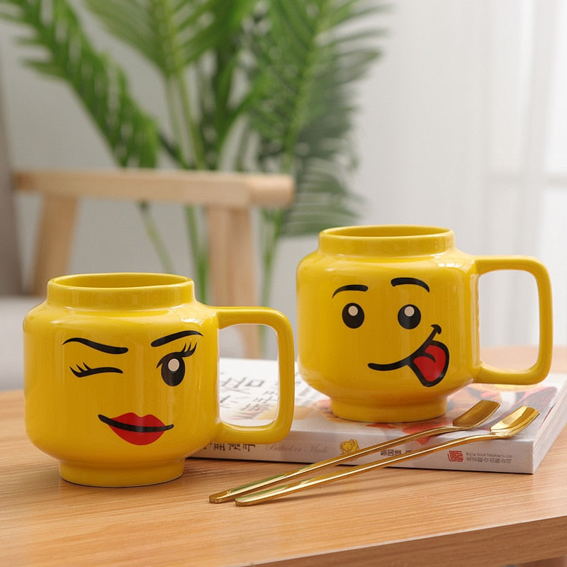 Face Expression Cartoon Coffee Mugs Cute