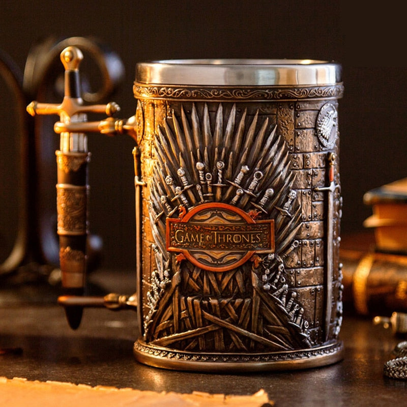 Retro Stainless Steel Resin Drinkware Coffee Mug