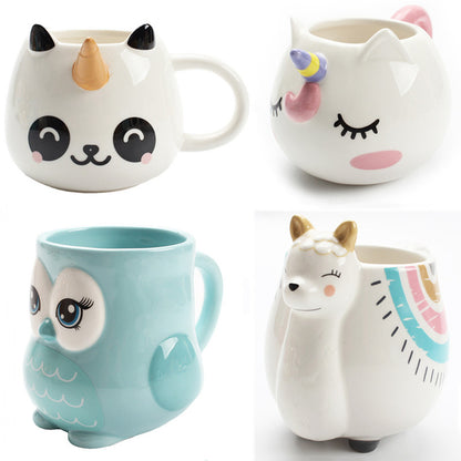 Cute Animal Ceramic Mug Creative Hand Painted 3D Mugs