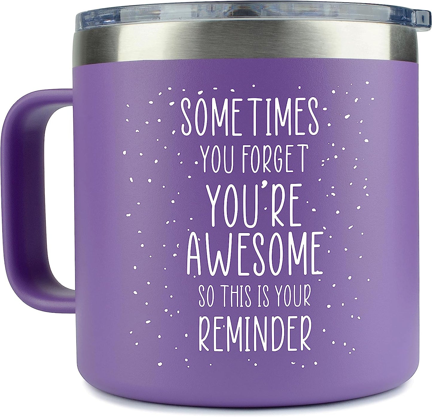 Inspirational Coffee Mug For Women - Sometimes You Forget You're Awesome Purple Mug