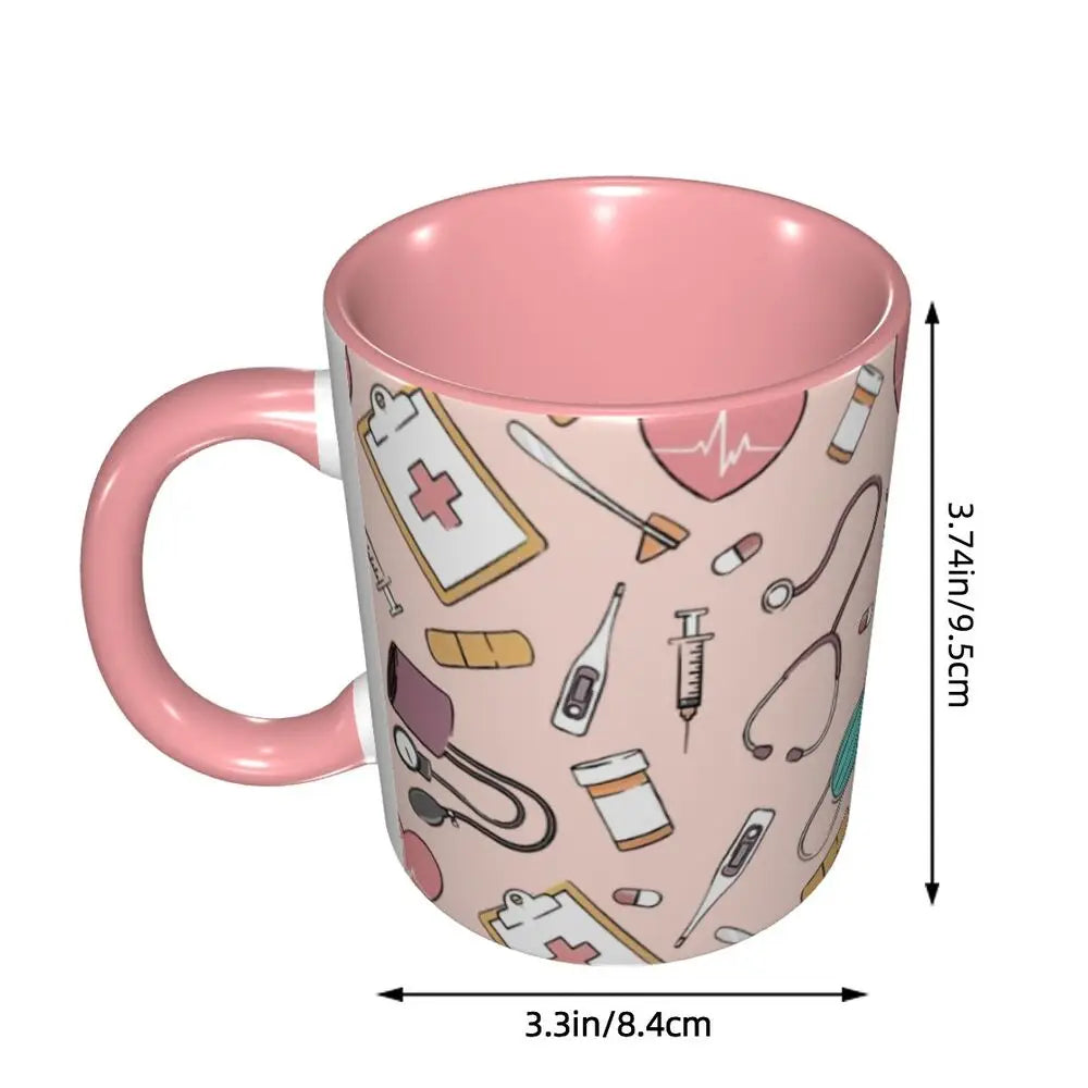 Pink Nurse Coffee Ceramic Mug