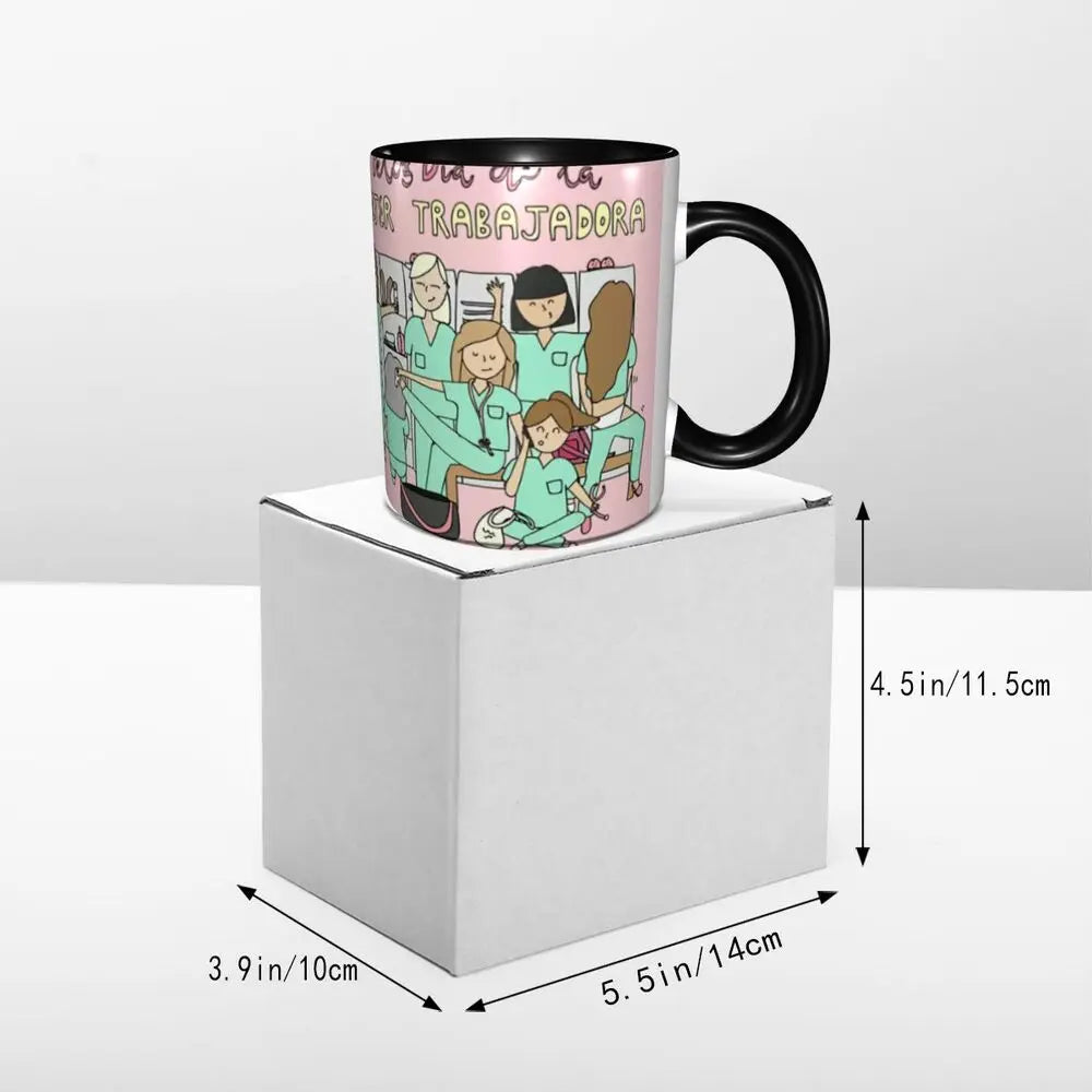 Pink Nurse Coffee Ceramic Mug