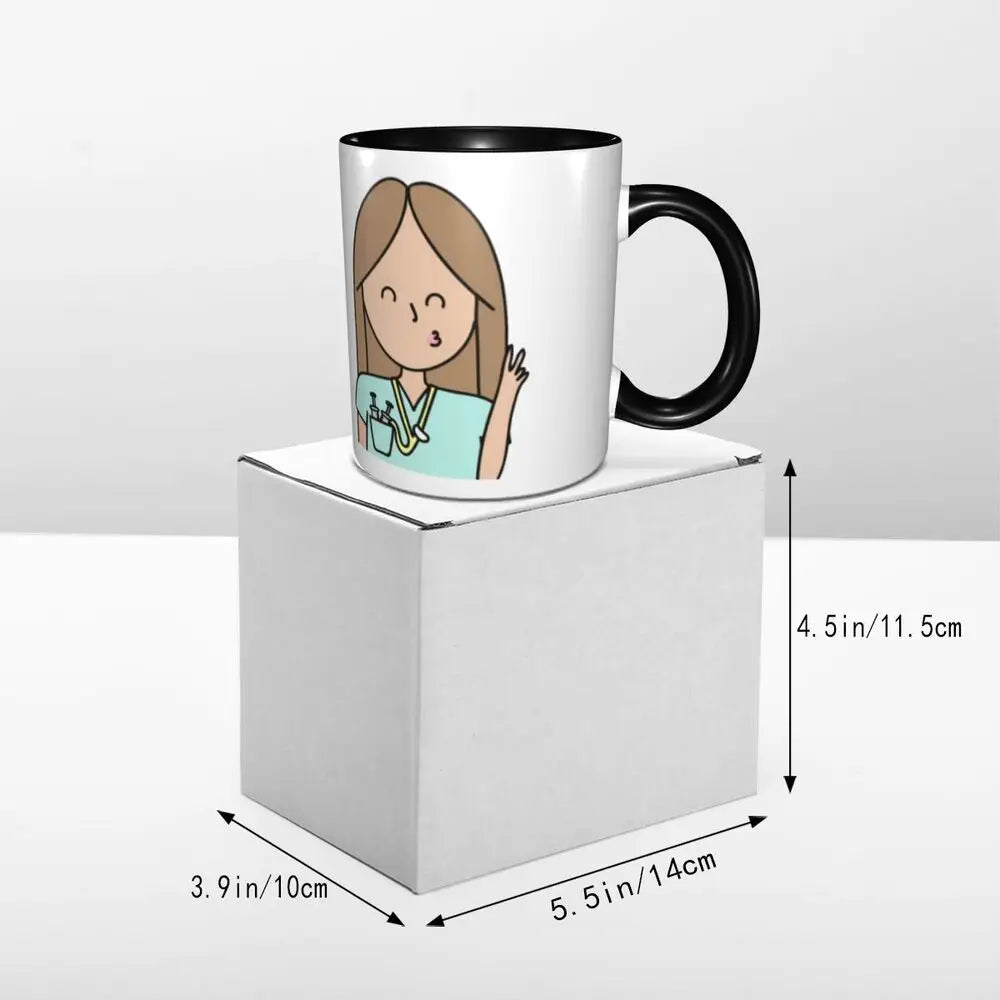 Pink Nurse Coffee Ceramic Mug