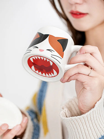 Cute Cat Ceramic Coffee Mug For Cat Lovers
