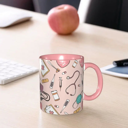 Pink Nurse Coffee Ceramic Mug