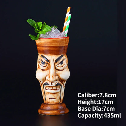 Hawaii Ceramic Tiki Easter Island Coffee Mugs