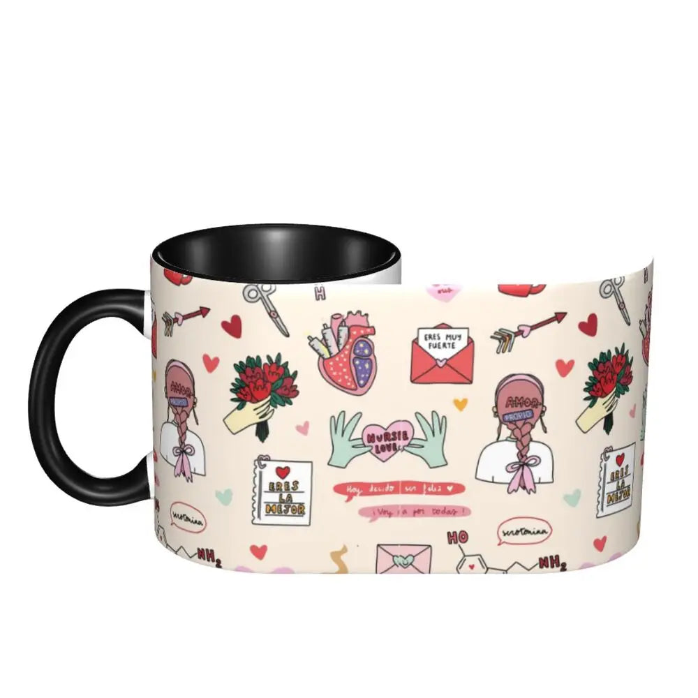 Pink Nurse Coffee Ceramic Mug