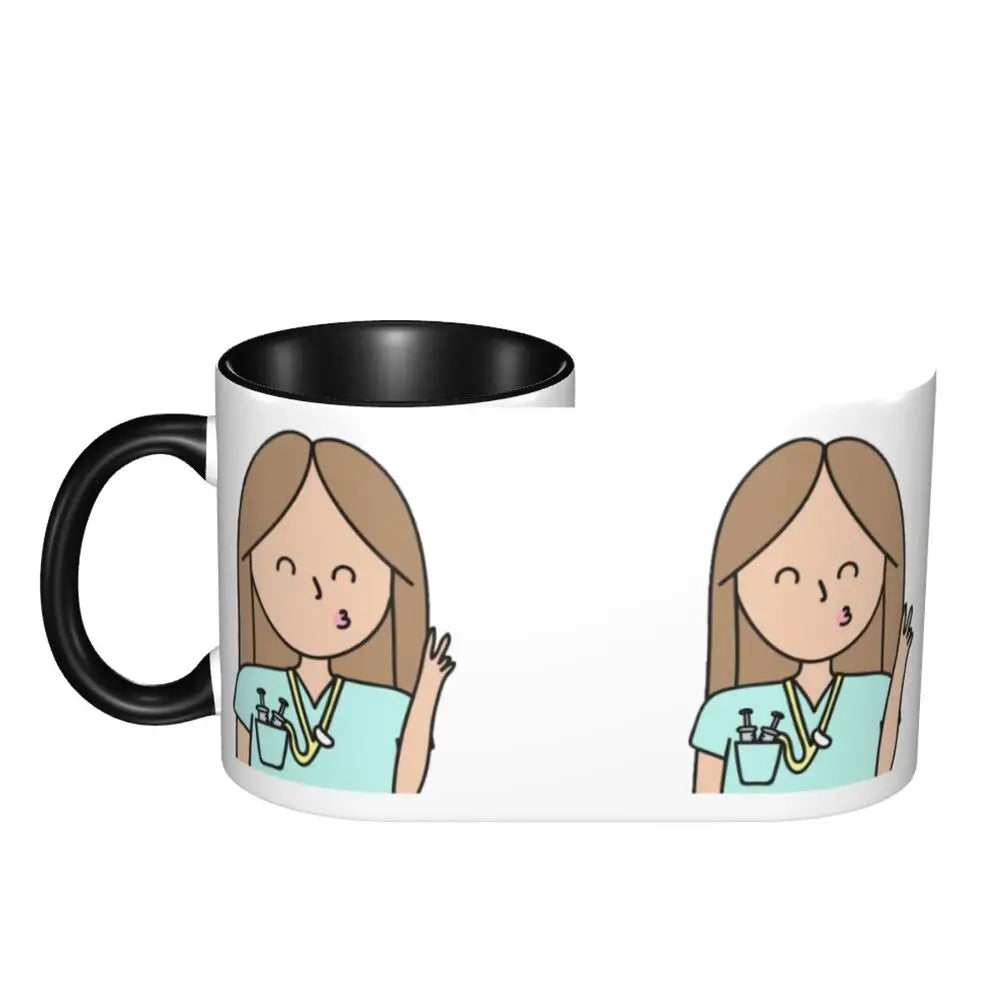 Pink Nurse Coffee Ceramic Mug