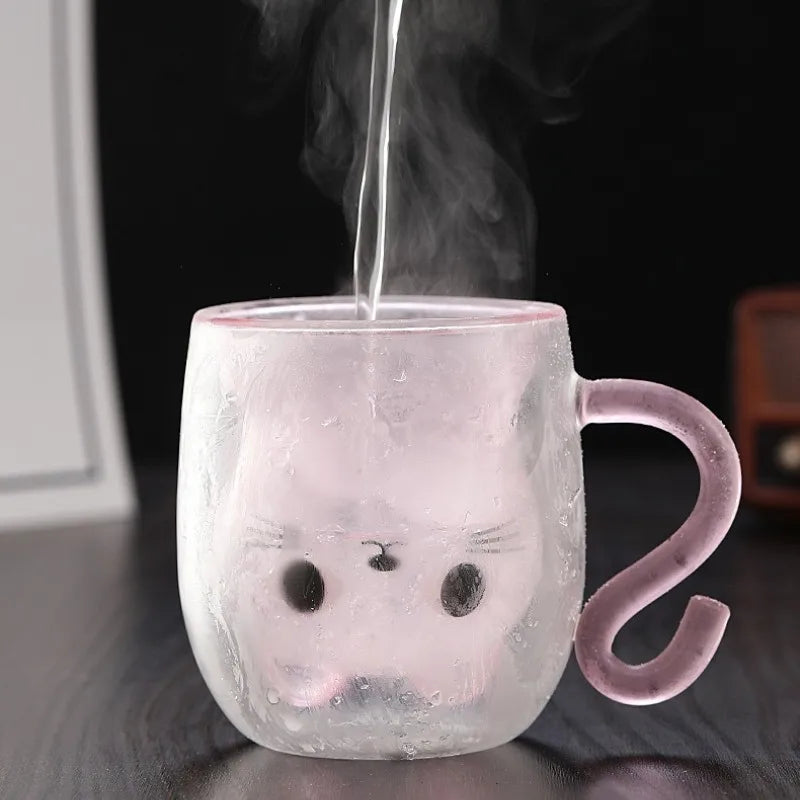250ml Cute Cat Coffee Mug With Handle