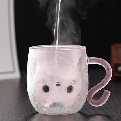 250ml Cute Cat Coffee Mug With Handle