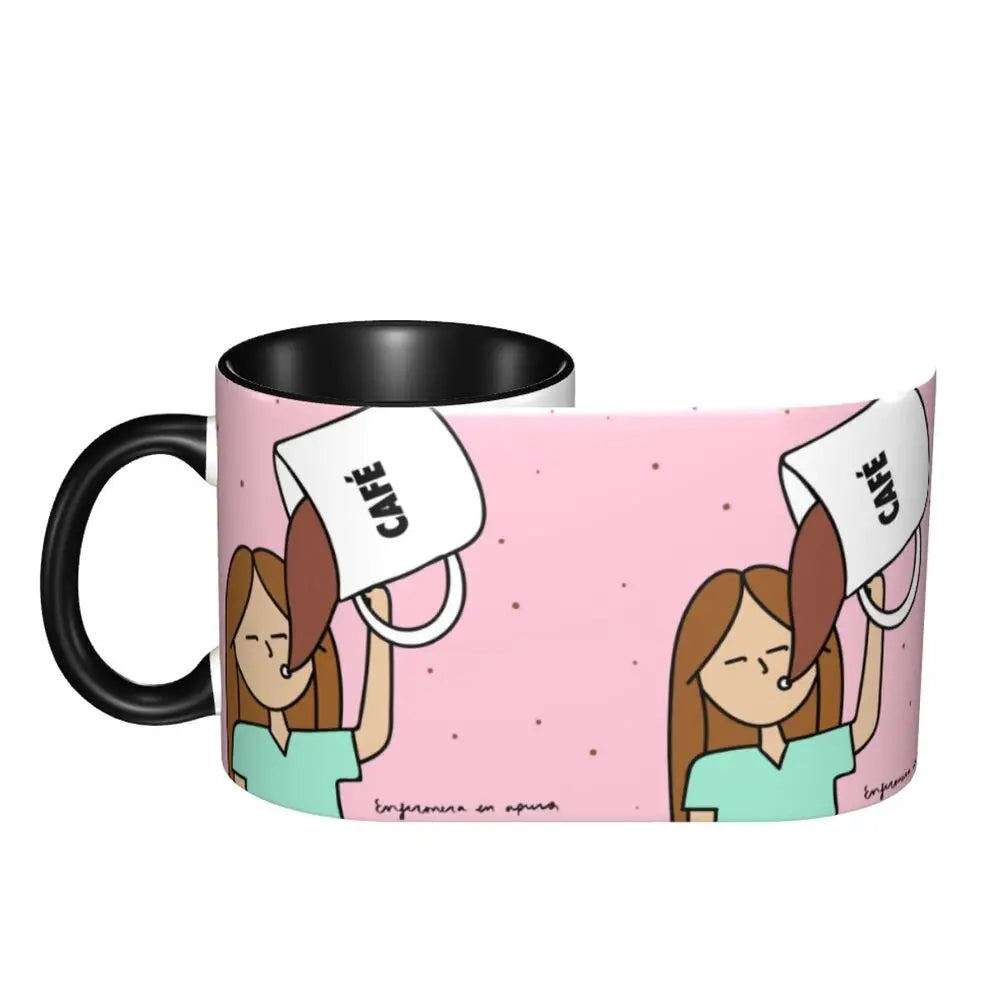 Pink Nurse Coffee Ceramic Mug