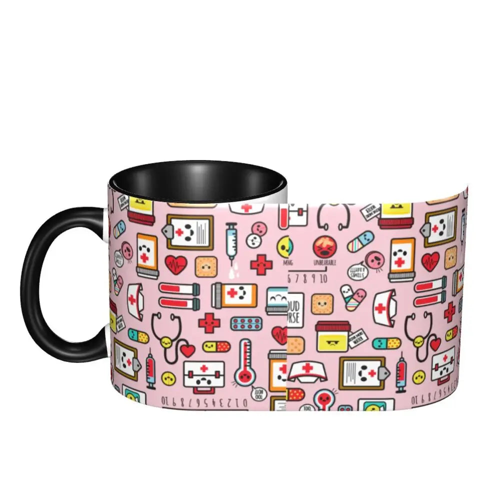 Pink Nurse Coffee Ceramic Mug