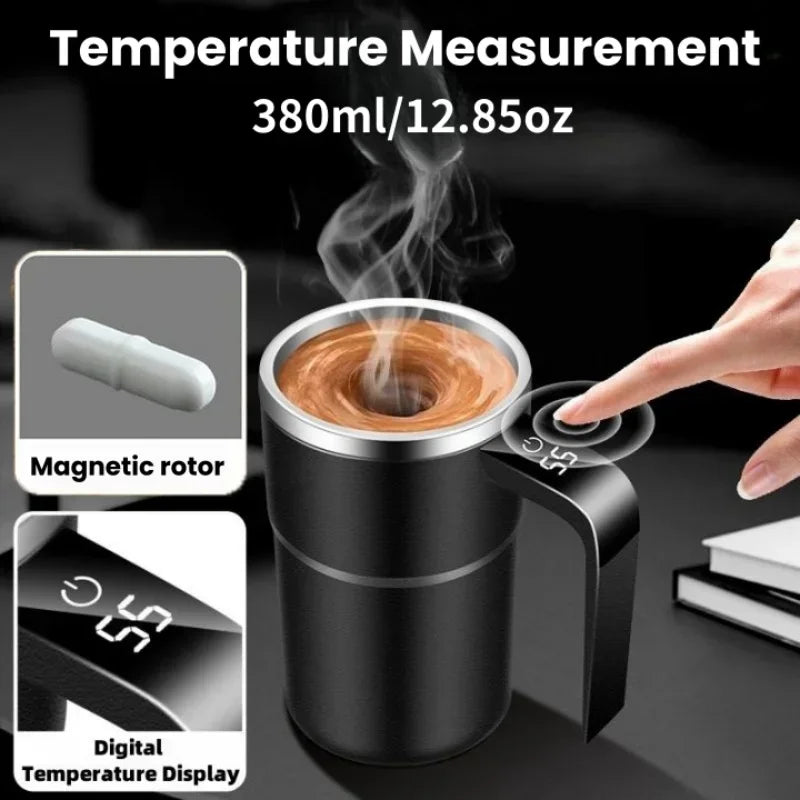 Self Stirring Coffee Mug - 380ml USB Charging with Temperature Display