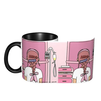 Pink Nurse Coffee Ceramic Mug
