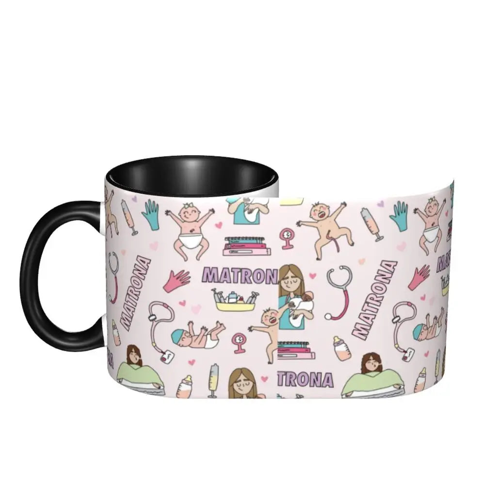 Pink Nurse Coffee Ceramic Mug