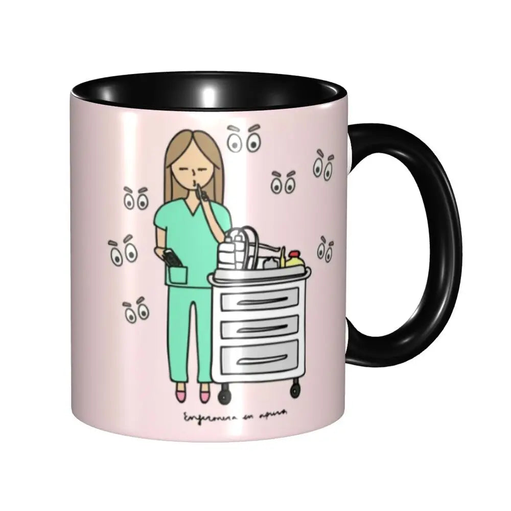 Pink Nurse Coffee Ceramic Mug