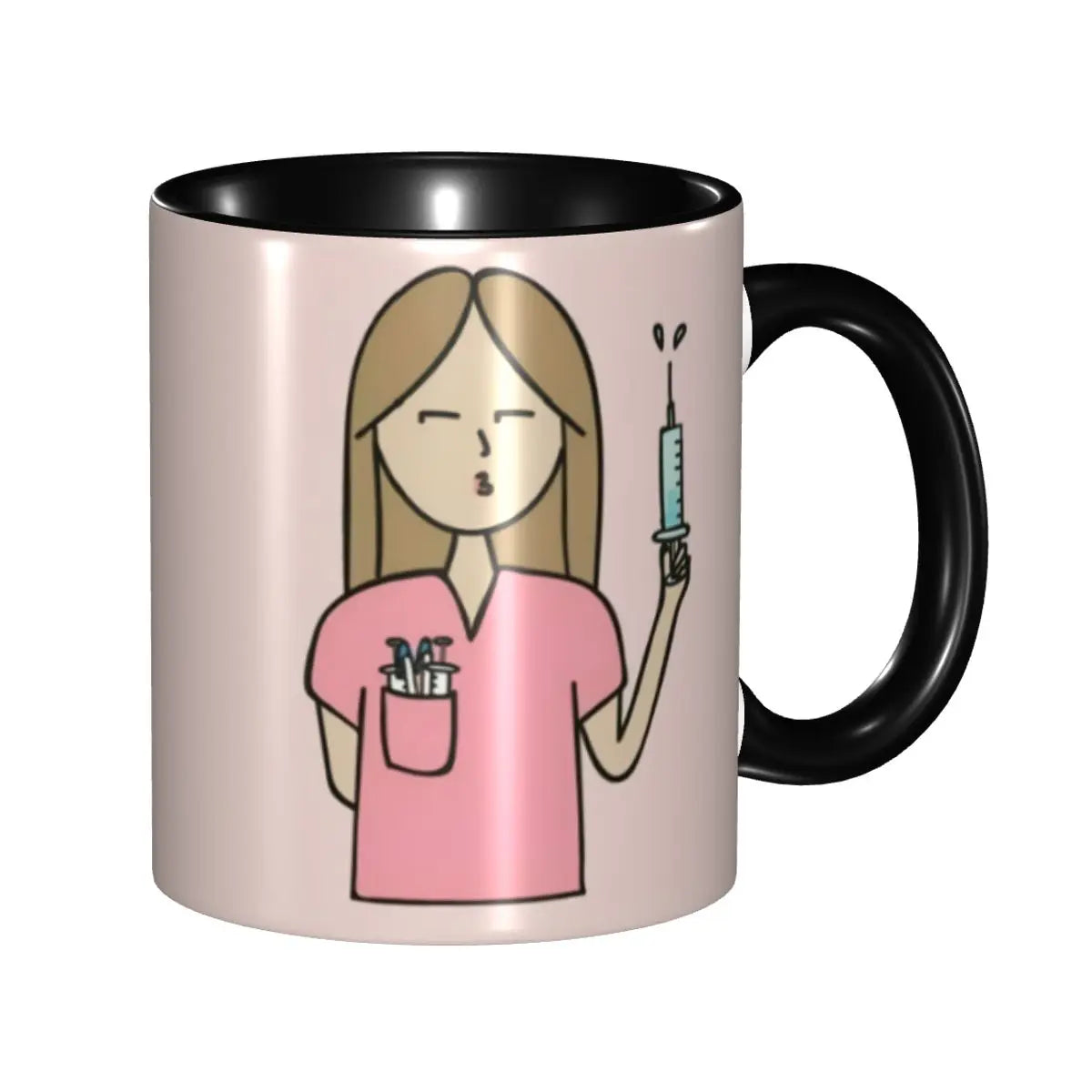 Pink Nurse Coffee Ceramic Mug