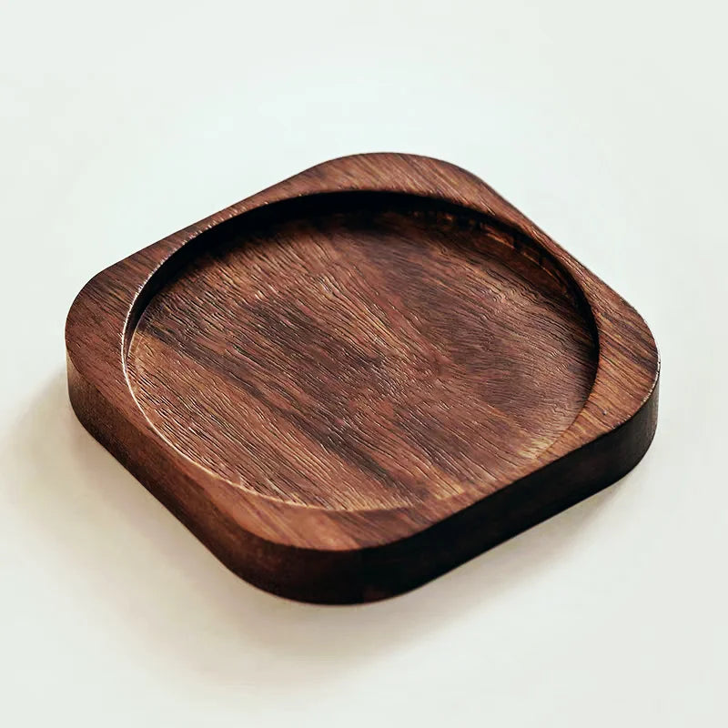 200ml Glass Wooden Tray Latte Coffee Mug