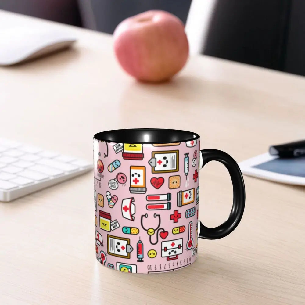Pink Nurse Coffee Ceramic Mug