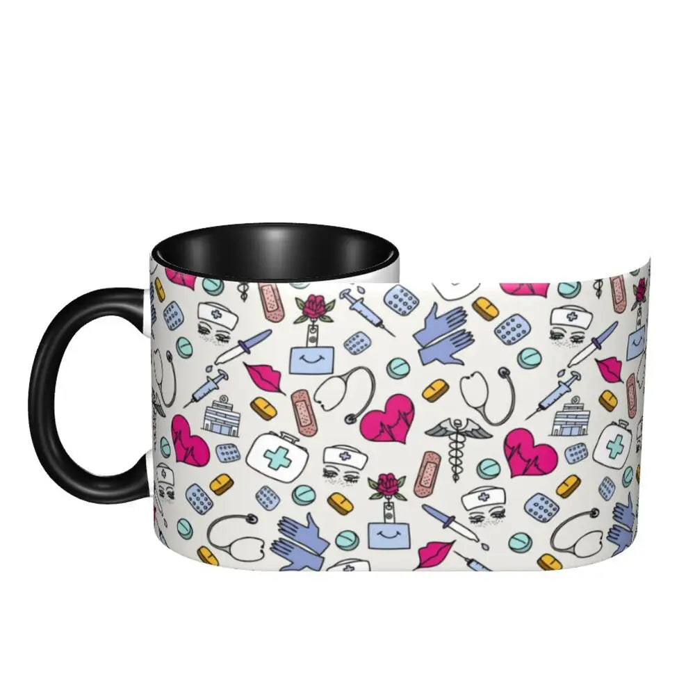 Pink Nurse Coffee Ceramic Mug