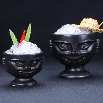 Hawaii Ceramic Tiki Easter Island Coffee Mugs