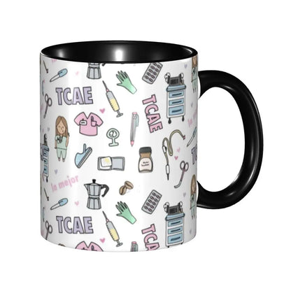 Pink Nurse Coffee Ceramic Mug