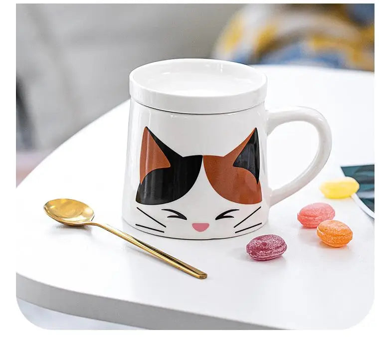 Cute Cat Ceramic Coffee Mug For Cat Lovers