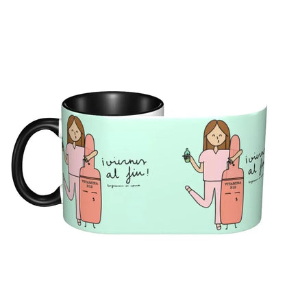Pink Nurse Coffee Ceramic Mug