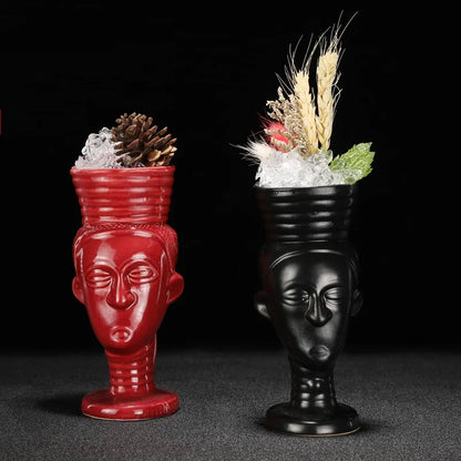 Hawaii Ceramic Tiki Easter Island Coffee Mugs