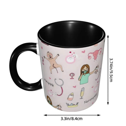 Pink Nurse Coffee Ceramic Mug