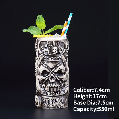 Hawaii Ceramic Tiki Easter Island Coffee Mugs
