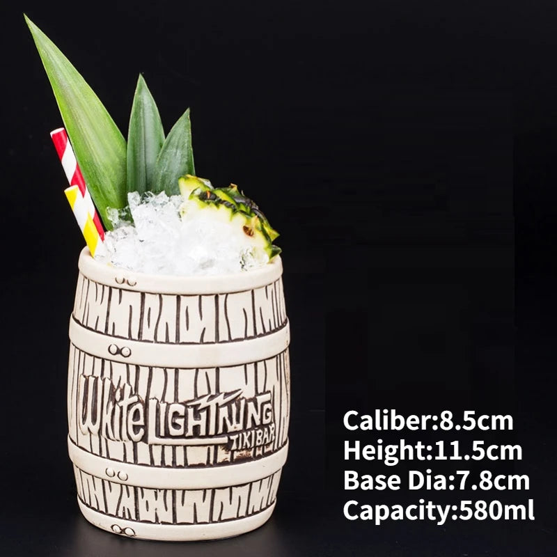 Hawaii Ceramic Tiki Easter Island Coffee Mugs