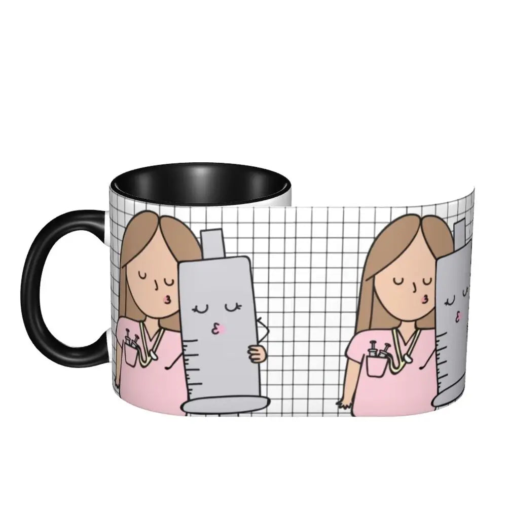 Pink Nurse Coffee Ceramic Mug