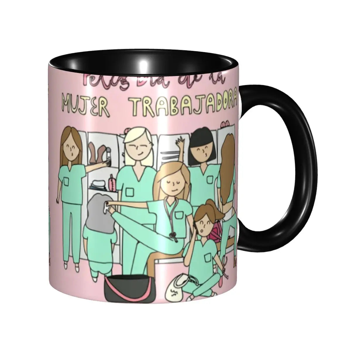 Pink Nurse Coffee Ceramic Mug
