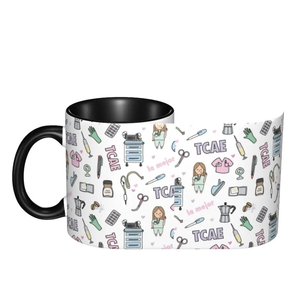 Pink Nurse Coffee Ceramic Mug