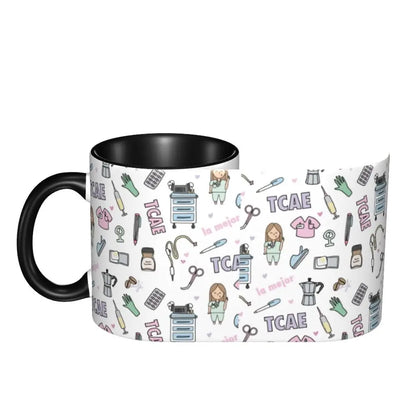 Pink Nurse Coffee Ceramic Mug