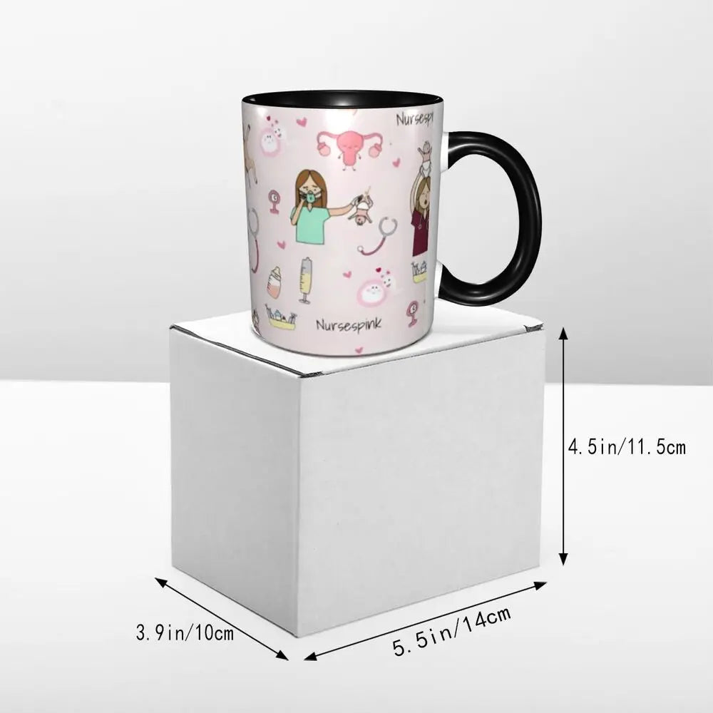 Pink Nurse Coffee Ceramic Mug