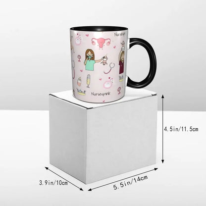 Pink Nurse Coffee Ceramic Mug