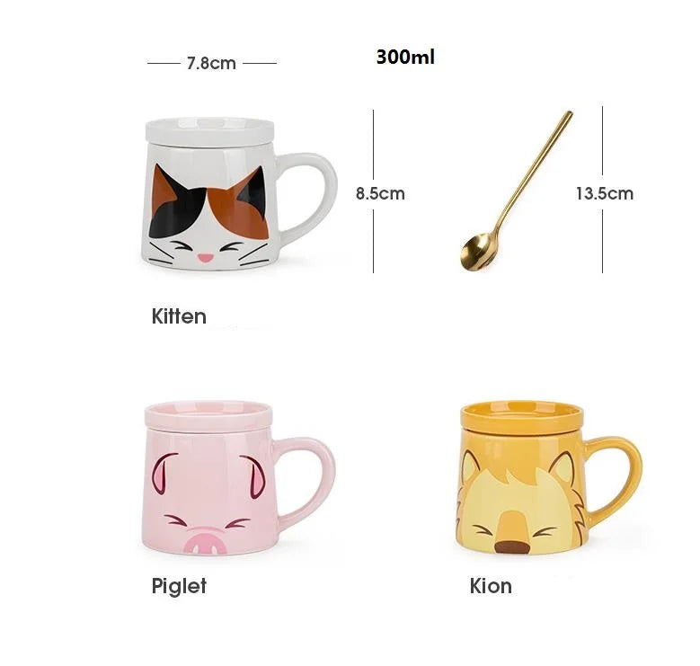 Cute Cat Ceramic Coffee Mug For Cat Lovers