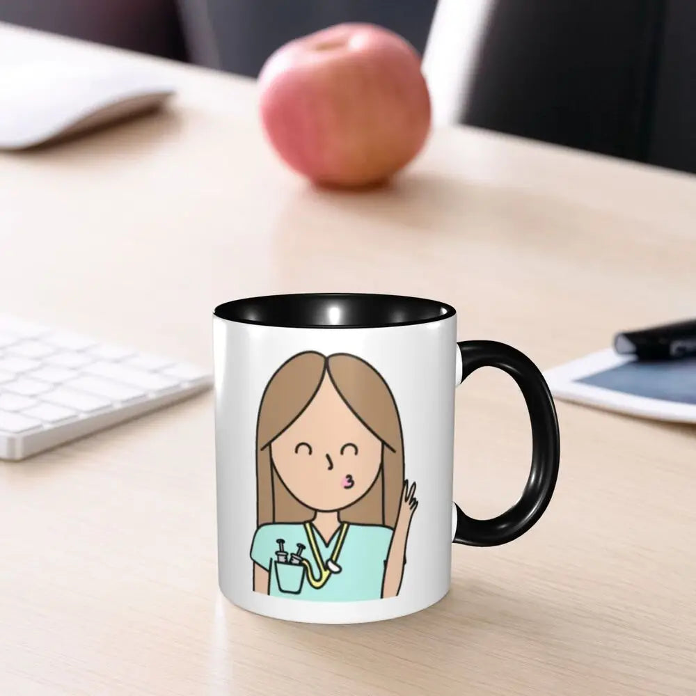 Pink Nurse Coffee Ceramic Mug