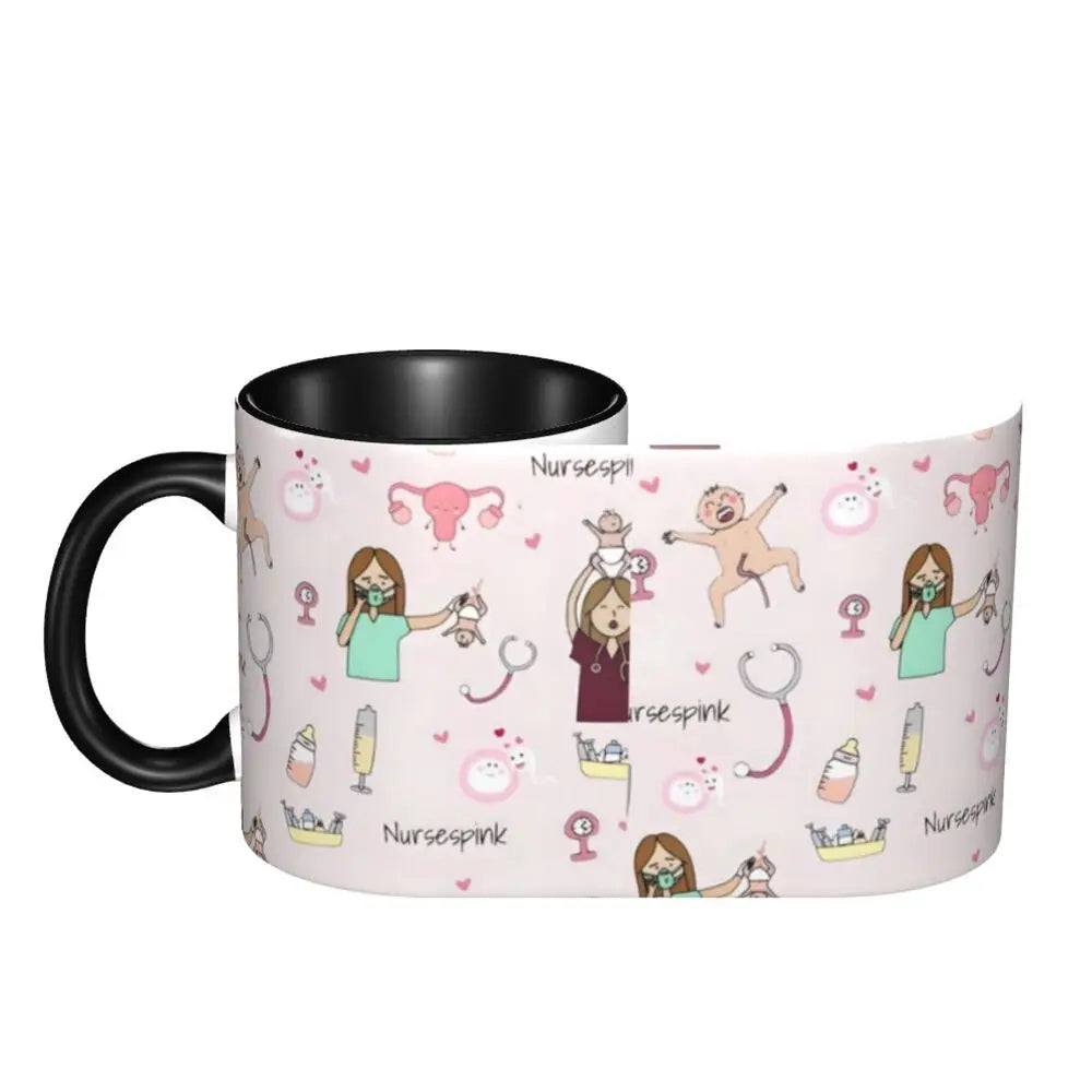 Pink Nurse Coffee Ceramic Mug